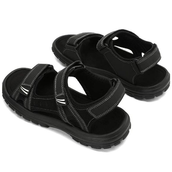 Men Sandals Outdoor Lightweight Anti Slip Waterproof Black Size 10 main image 9